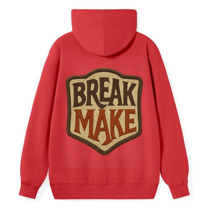 BREAK;MAKE THE RULES Rebel Red Snapback - Classic Pullover Hoodie - Red