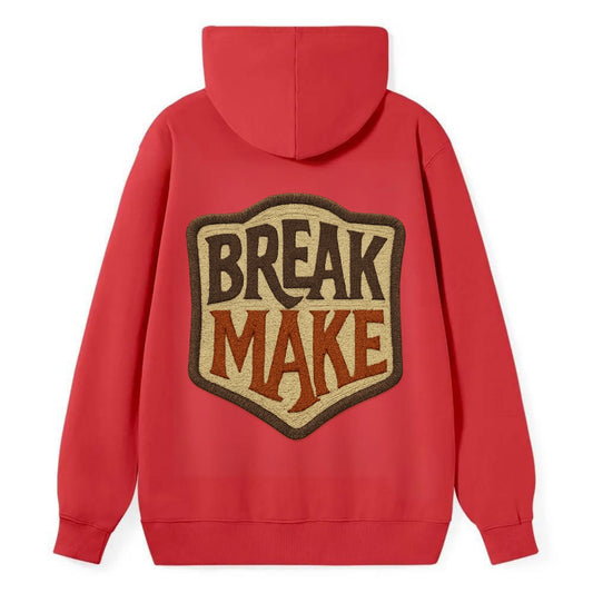BREAK;MAKE THE RULES Rebel Red Snapback - Classic Pullover Hoodie - Red