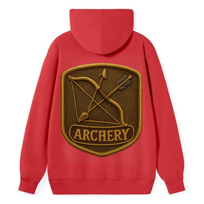 Bow and arrow crossed - archery enthusiast - Classic Pullover Hoodie - Red