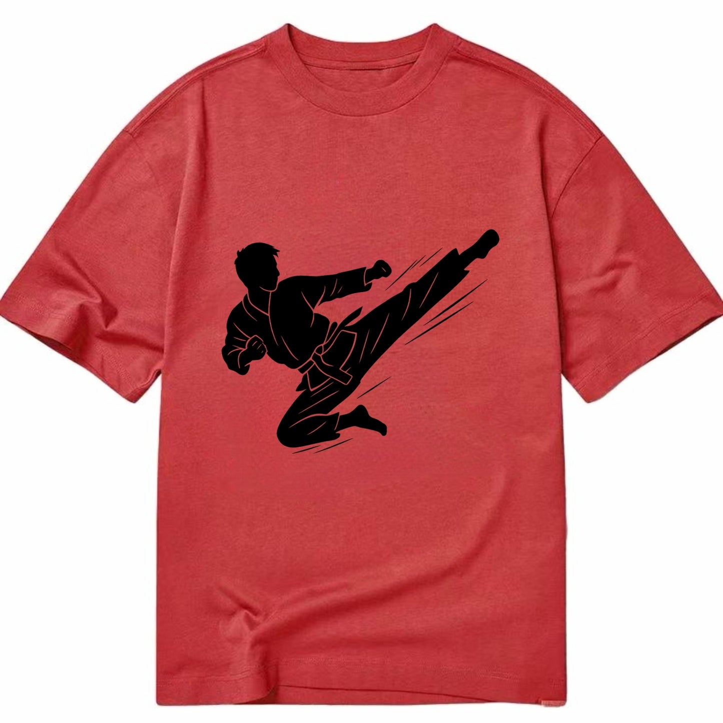 Korean taekwondo flying kick - Classic T-shirt - Red