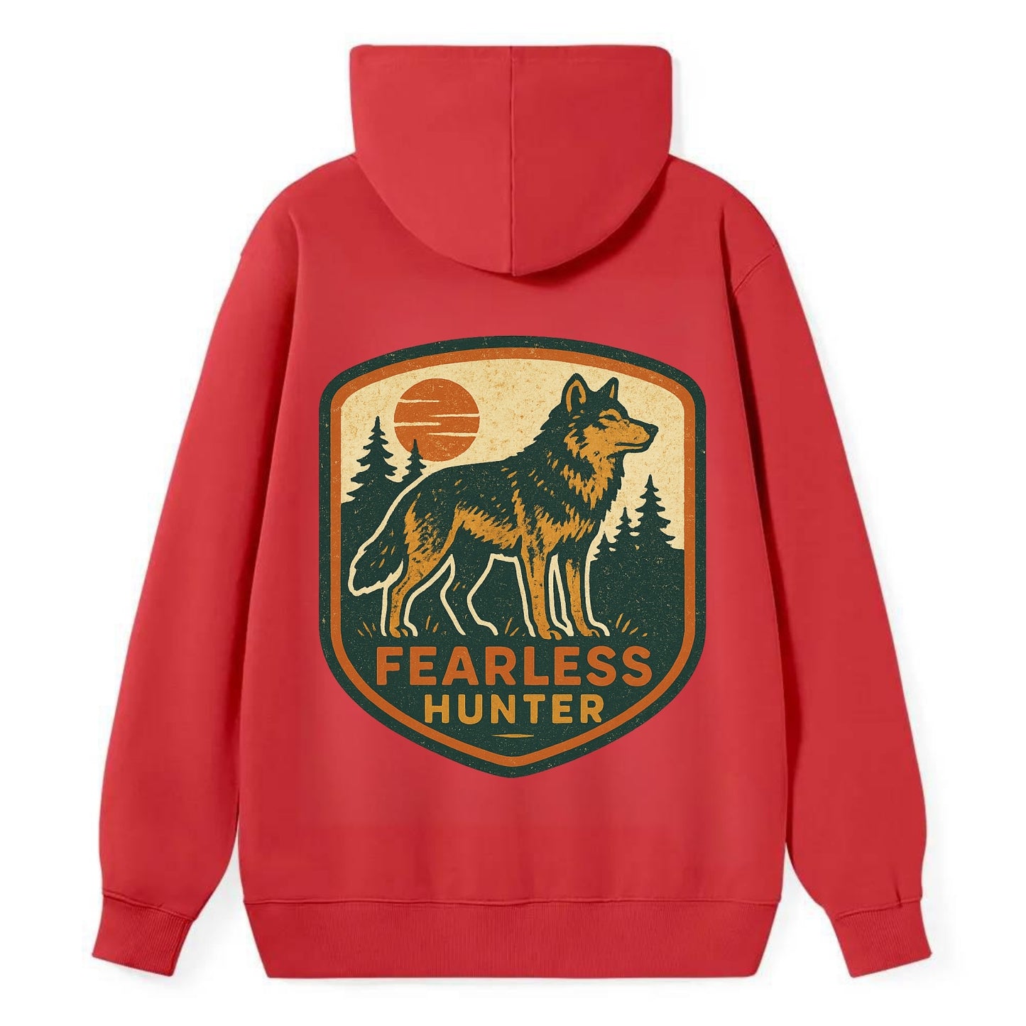 Fearless Hunter  - Classic Pullover Hoodie - Red