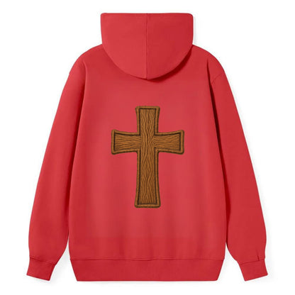Carved Cross  - Classic Pullover Hoodie - Red