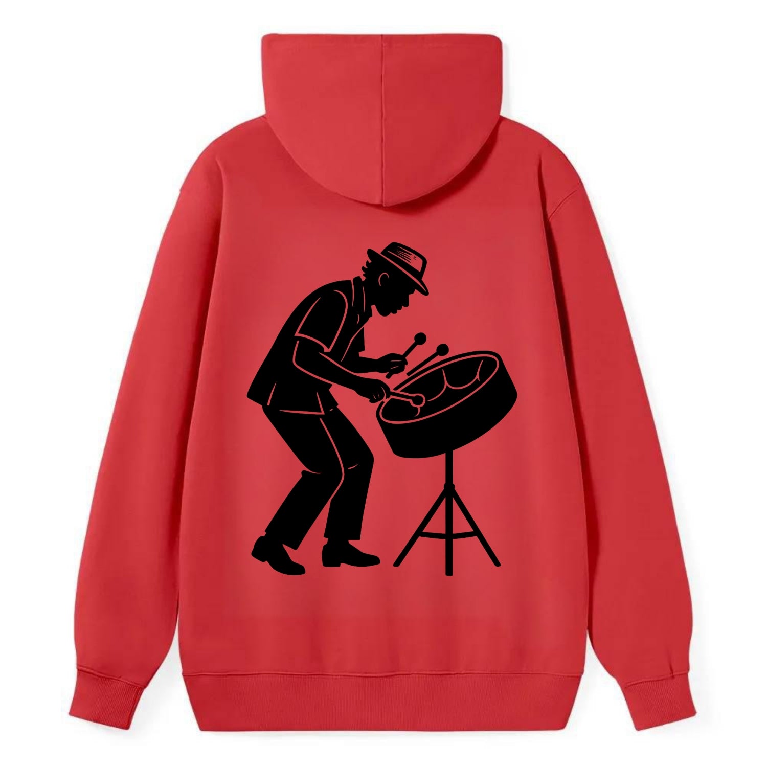 Steel drum player Caribbean rhythm - Classic Pullover Hoodie - Red