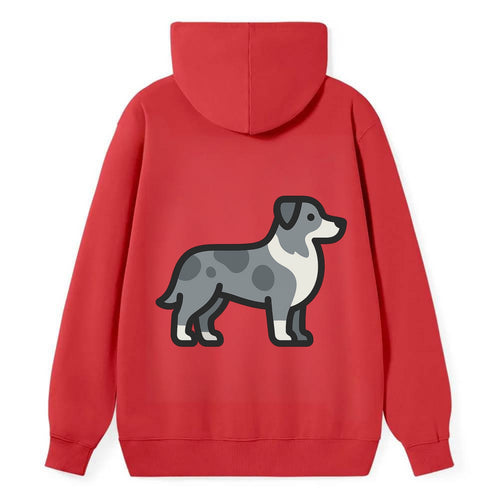 Australian Shepherd - Blue merle flat side profile - Classic Pullover Hoodie