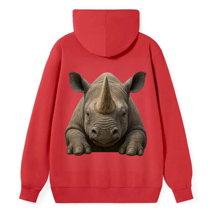 Rhinoceros  - Classic Pullover Hoodie - Red