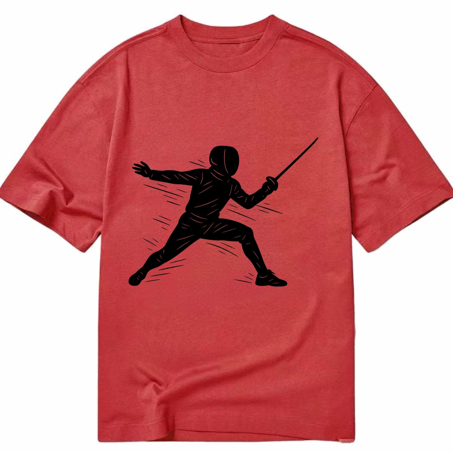 Fencer lunging attack position - Classic T-shirt - Red