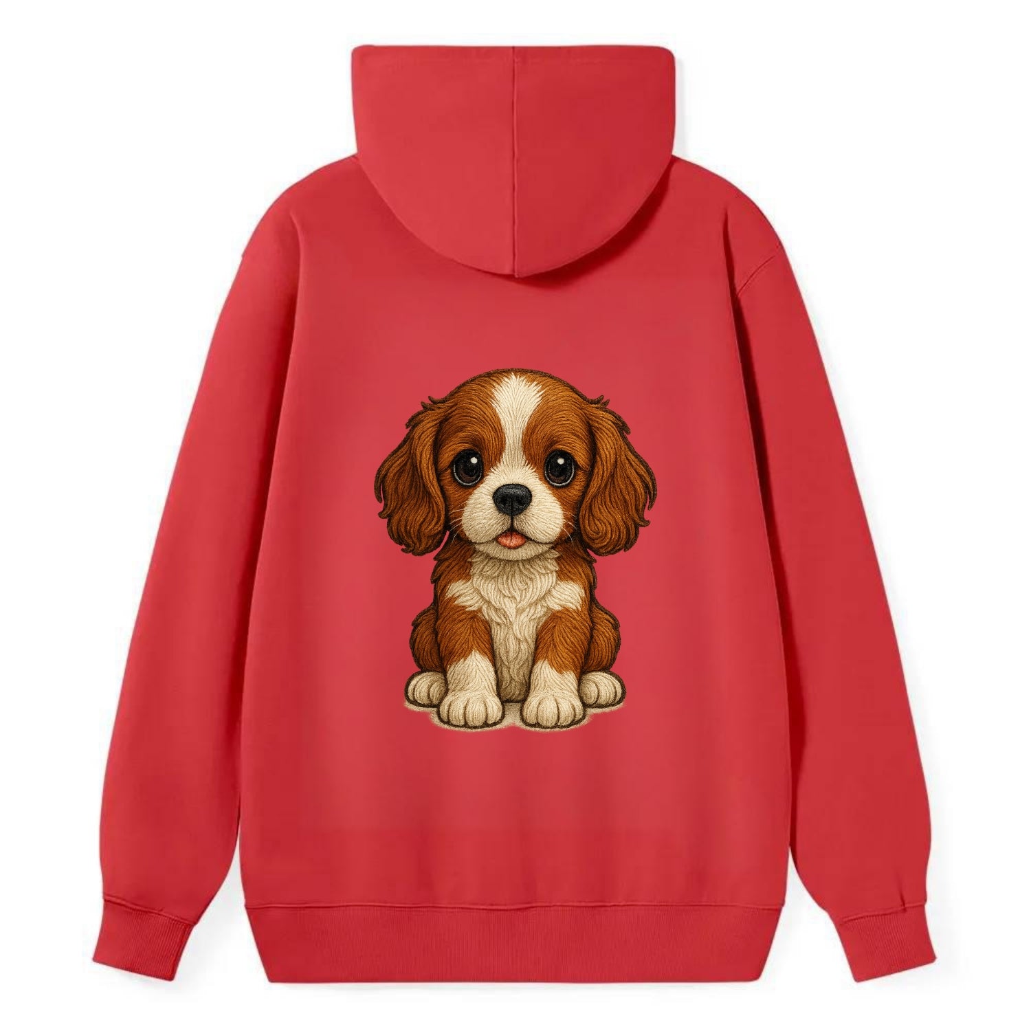 Baby Cavalier King Charles Spaniel Puppy - silky ears, gentle eyes, sweet - Classic Pullover Hoodie - Red