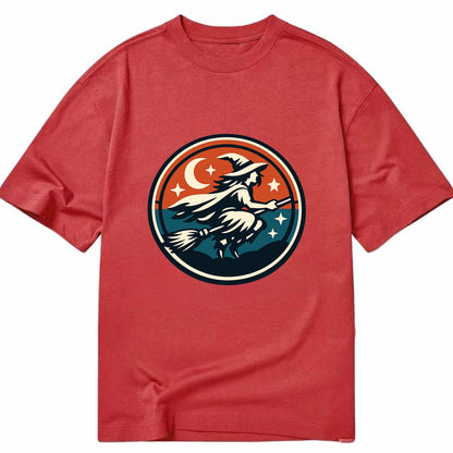 Mystic Night Witch Emblem - Classic T-shirt - Red