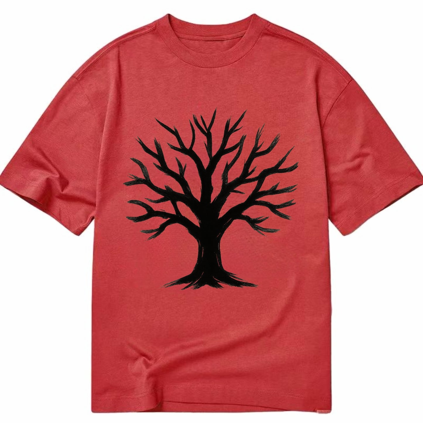 Tree with many branches - community strength ink art - Classic T-shirt - Red