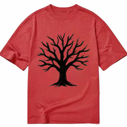 Tree with many branches - community strength ink art - Classic T-shirt - Red
