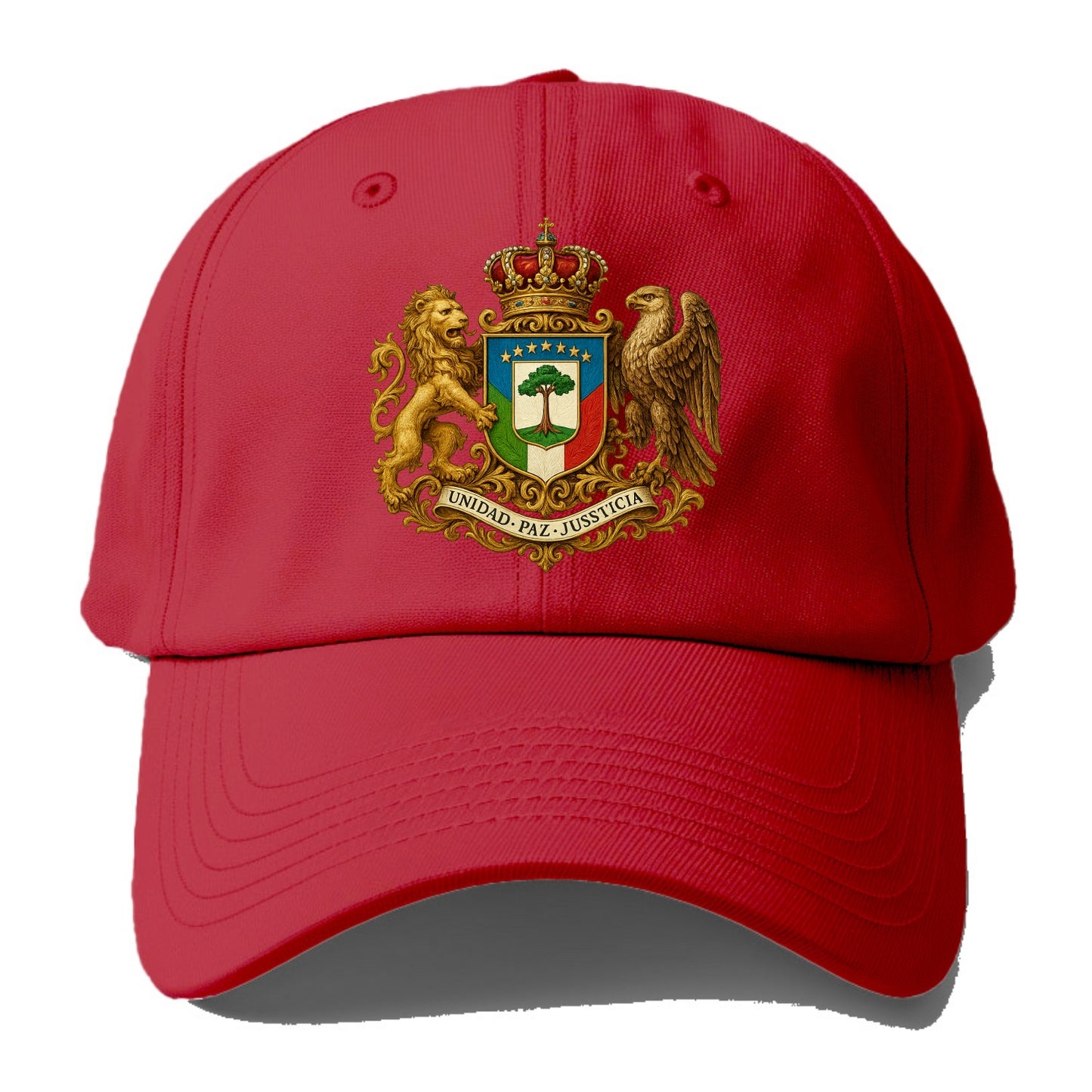 Equatorial Guinea Silk Cotton Tree Emblem - Baseball Cap - Red