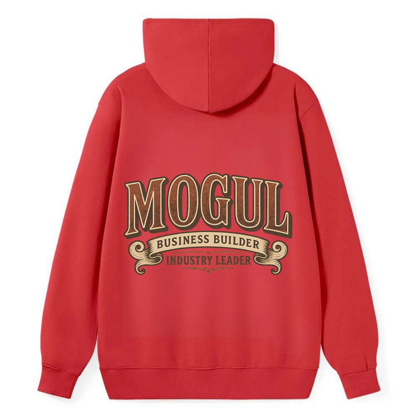 Bold typography design - "MOGUL" - business builder, industry leader - Classic Pullover Hoodie - Red