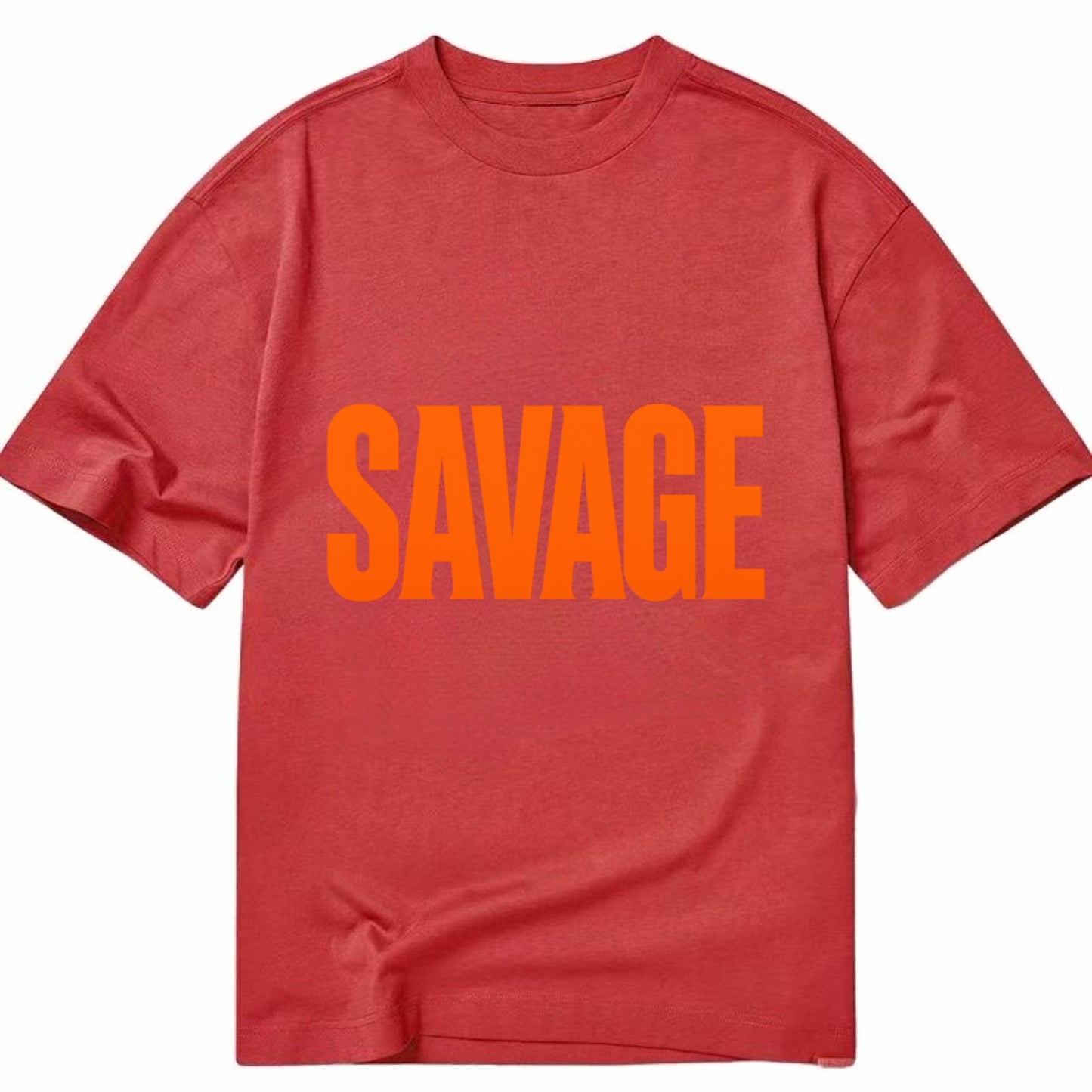 Bold typography design - "SAVAGE" - fierce attitude, taking no prisoners - Classic T-shirt - Red