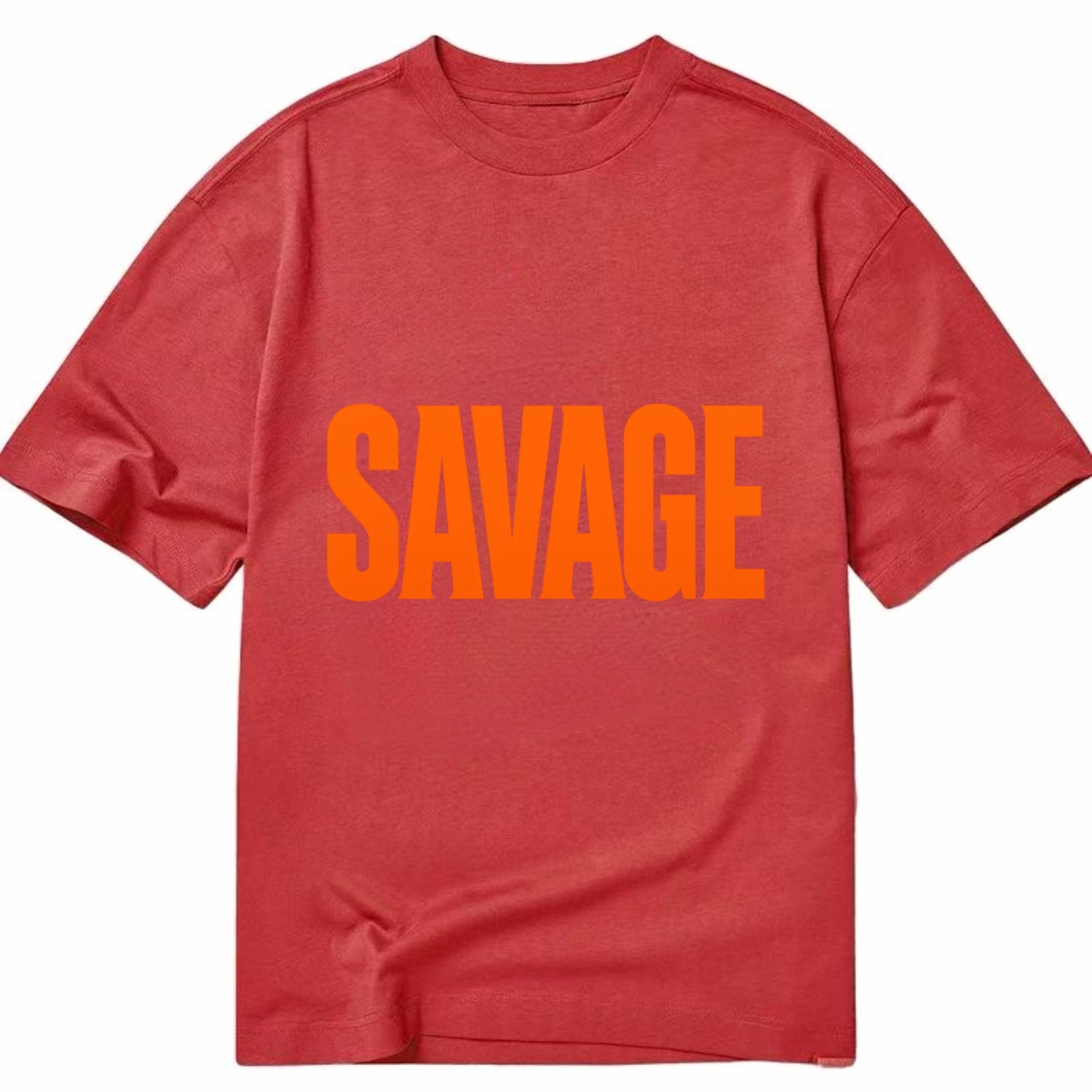Bold typography design - "SAVAGE" - fierce attitude, taking no prisoners - Classic T-shirt - Red