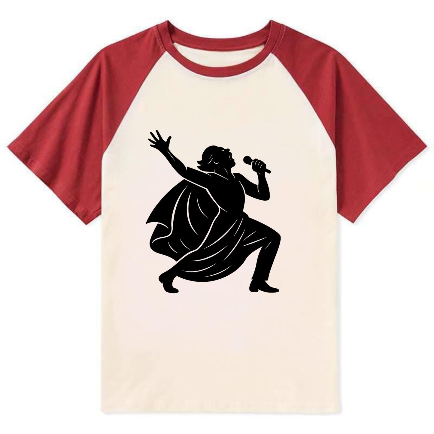 Opera singer powerful finale - Contrast Raglan T-shirt - Red