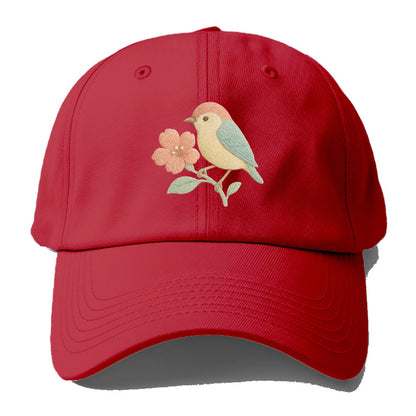 Peach Flowerpecker - Baseball Cap - Red