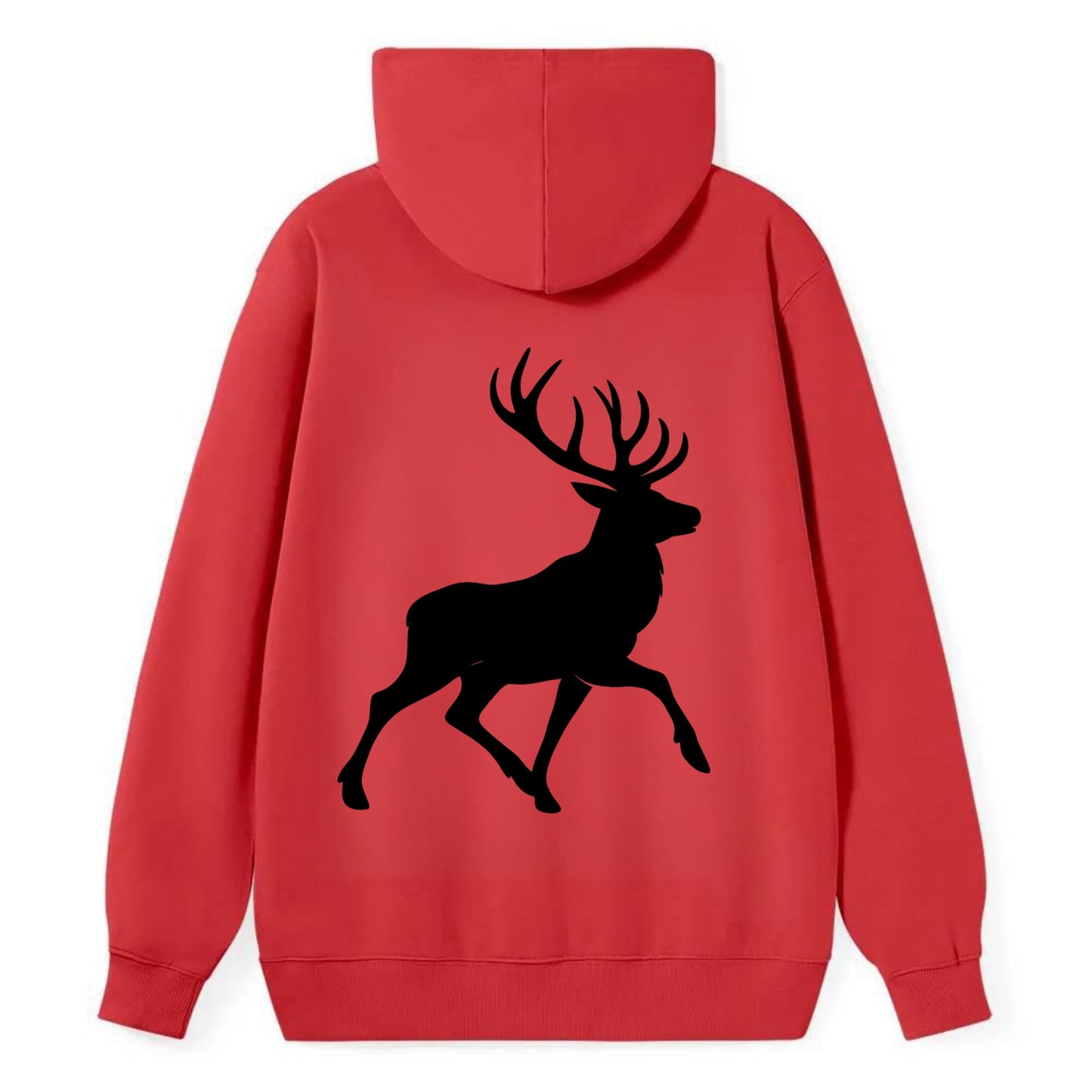 Deer with majestic antlers - Classic Pullover Hoodie - Red