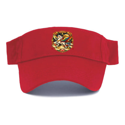 CELESTIAL HORSE | Heavenly horse among clouds and stars | Wings of flowing energy ribbons | - Visor - Red