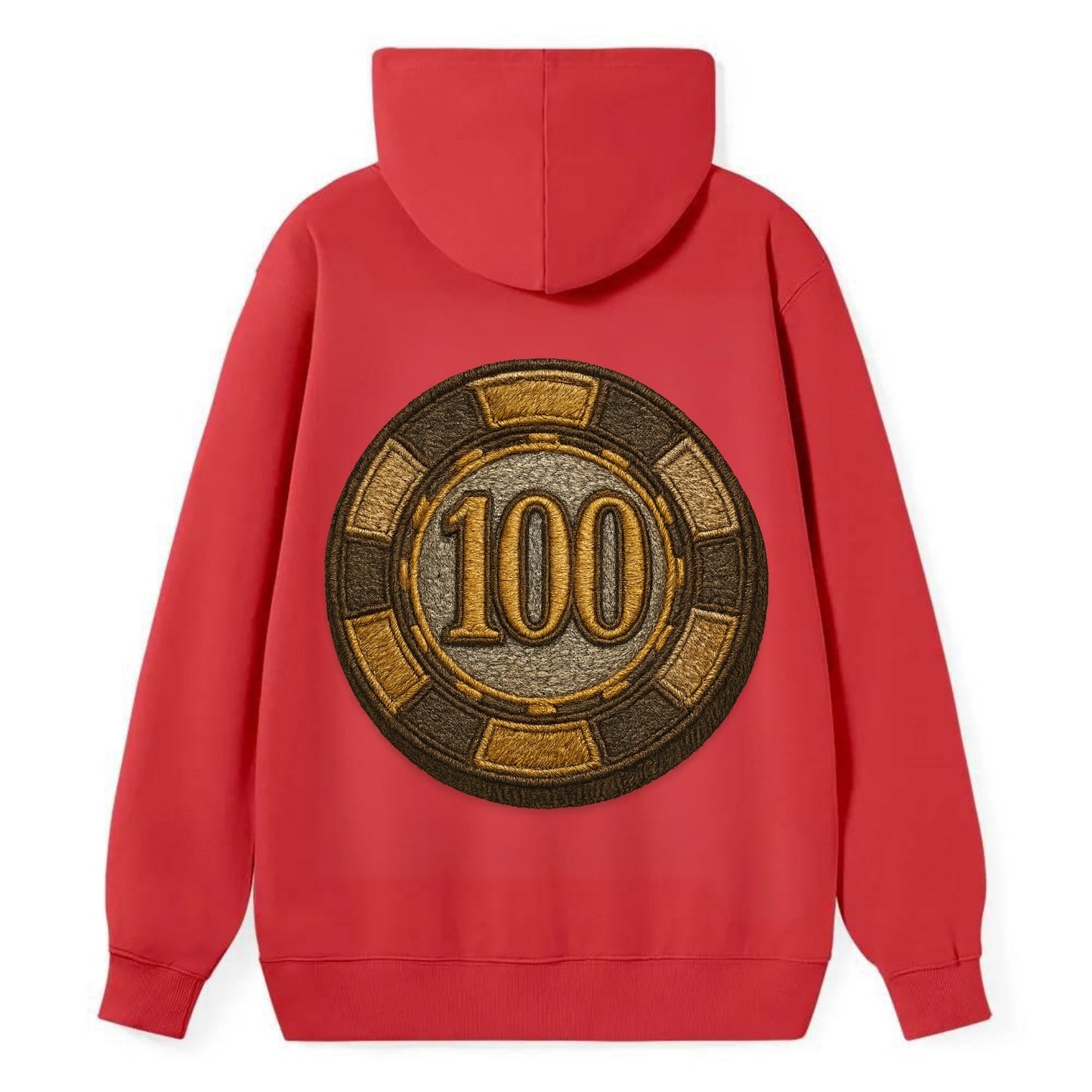 Poker Chip  - Classic Pullover Hoodie - Red
