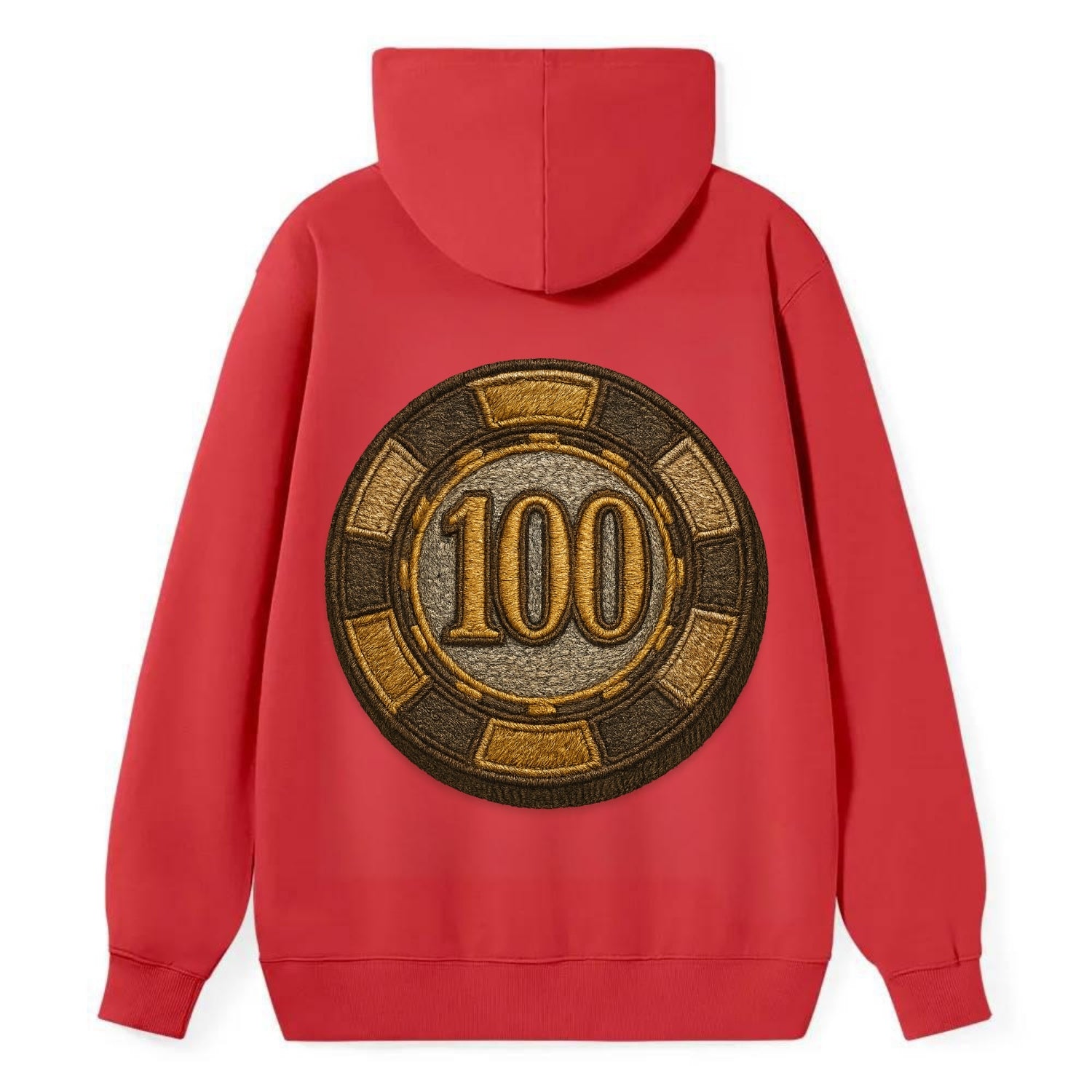 Poker Chip  - Classic Pullover Hoodie - Red