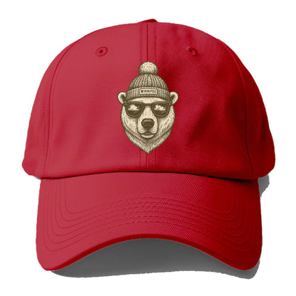 Winnipeg Polar Bear wearing Winnipeg bea - Baseball Cap - Red