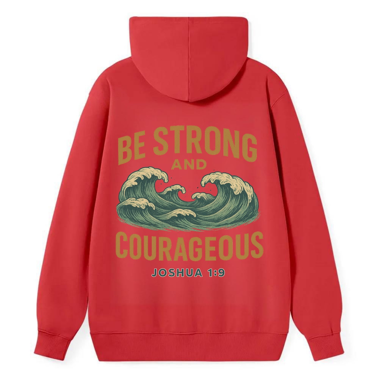 Joshua 1:9 Ocean - Classic Pullover Hoodie - Red