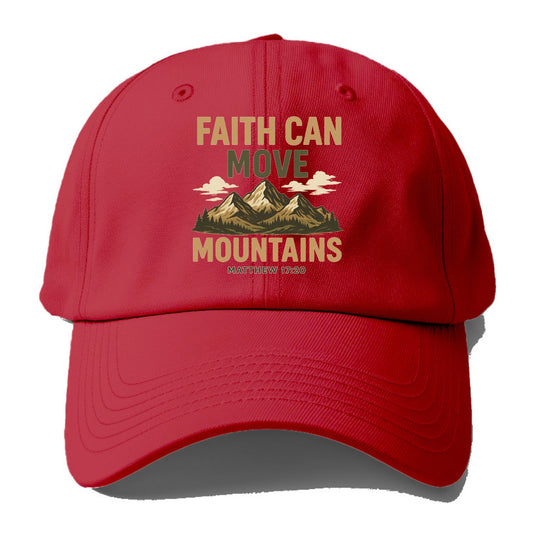 Matthew 17:20 Mountains - Baseball Cap - Red