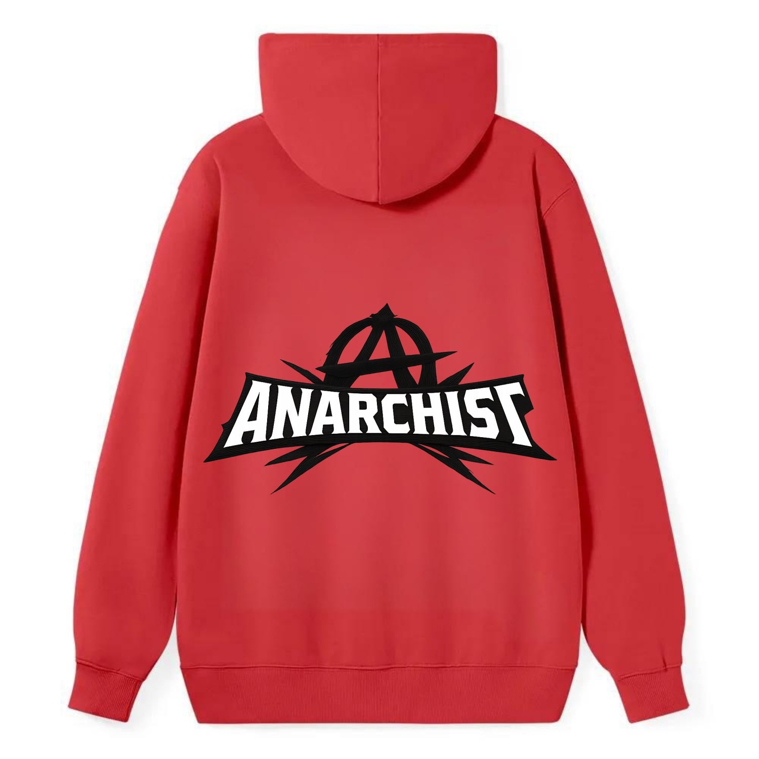 Bold typography design - "ANARCHIST" - no masters, self-governed - Classic Pullover Hoodie - Red