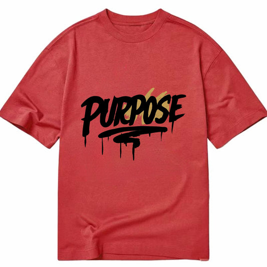 Bold typography design - "PURPOSE" - reason for being - Classic T-shirt - Red
