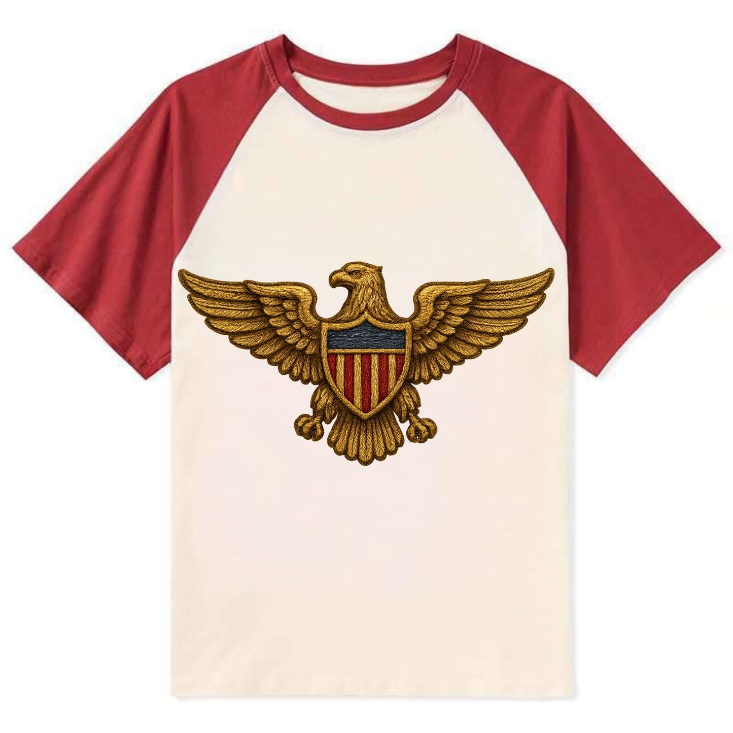 Pilot Wings  - Contrast Raglan T-shirt - Red