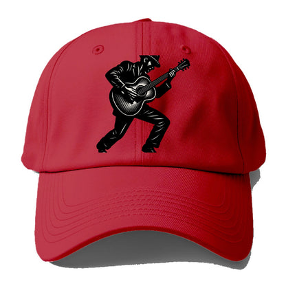 Guitarist playing acoustic guitar - Baseball Cap - Red