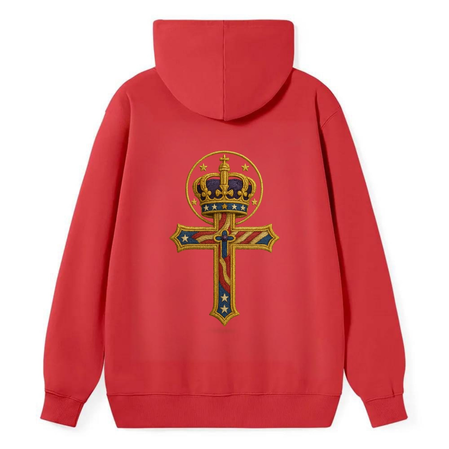 Cross and Crown  - Classic Pullover Hoodie - Red