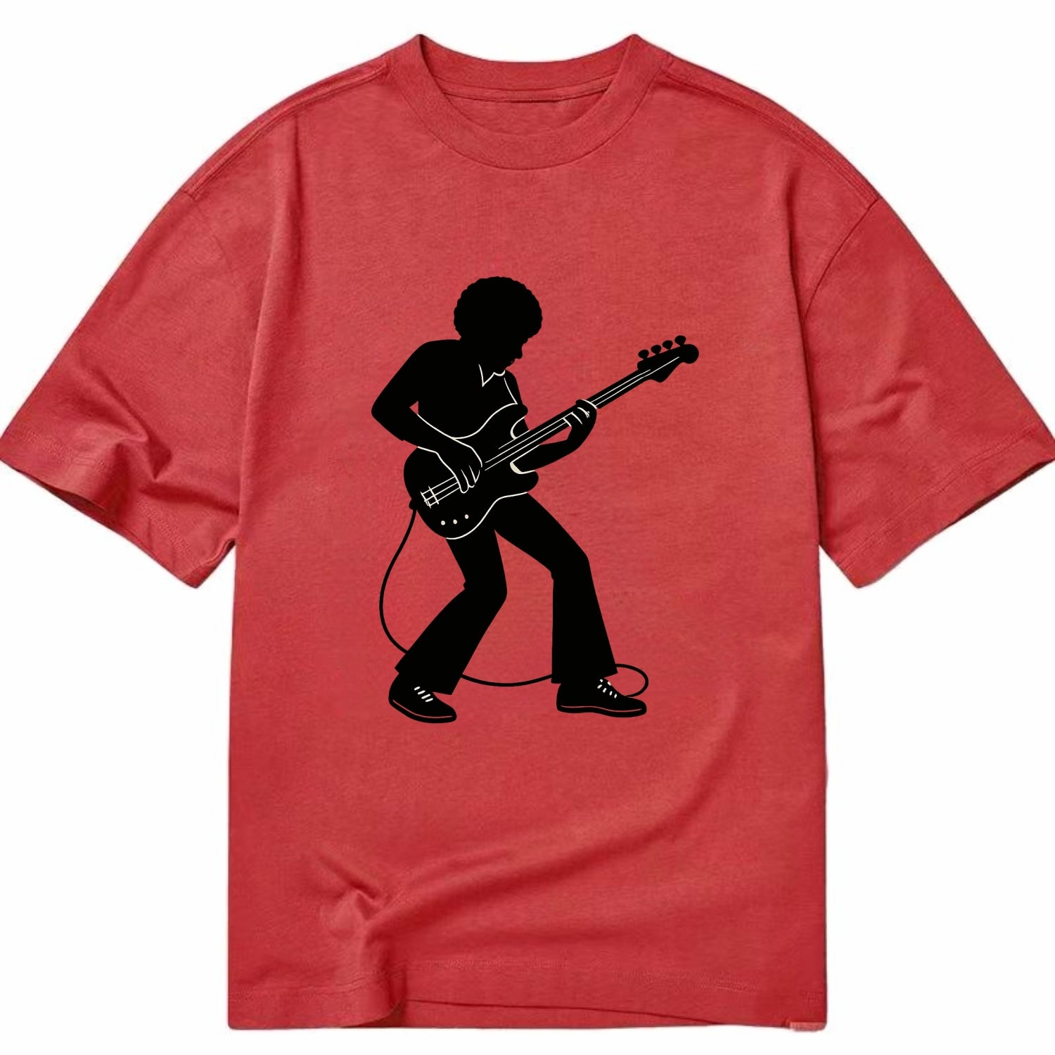 Bass guitarist slap technique - Classic T-shirt - Red