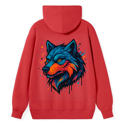 Velvet Wolf Royal  - Classic Pullover Hoodie - Red