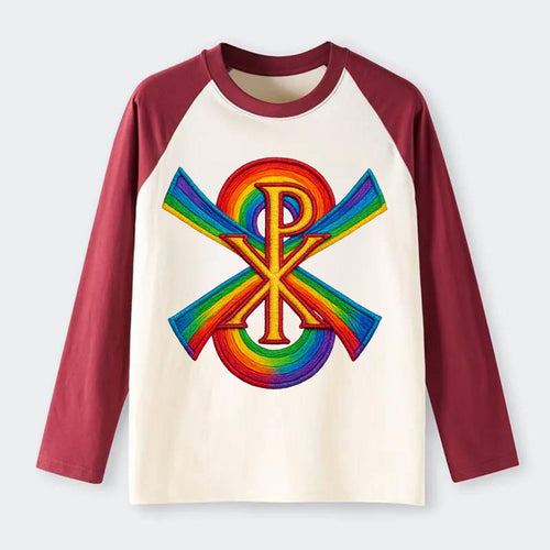 Chi Rho  - Raglan Long Sleeve T-Shirt