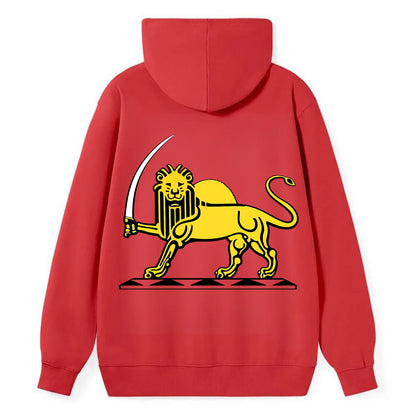 Lion Of The Rising Blade - Classic Pullover Hoodie - Red