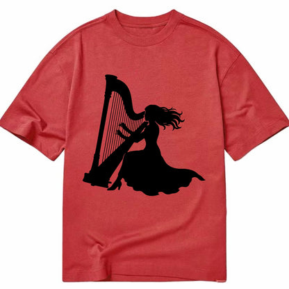 Harpist playing ethereal melody - Classic T-shirt - Red