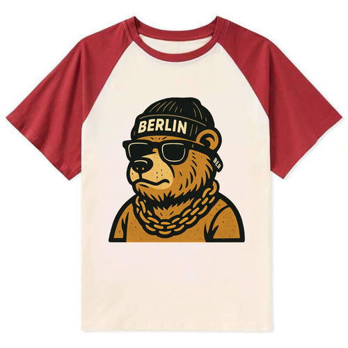 Berlin Bear - Contrast Raglan T-shirt