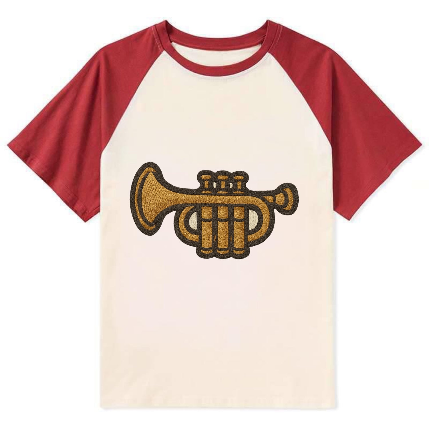 Trumpet  - Contrast Raglan T-shirt - Red