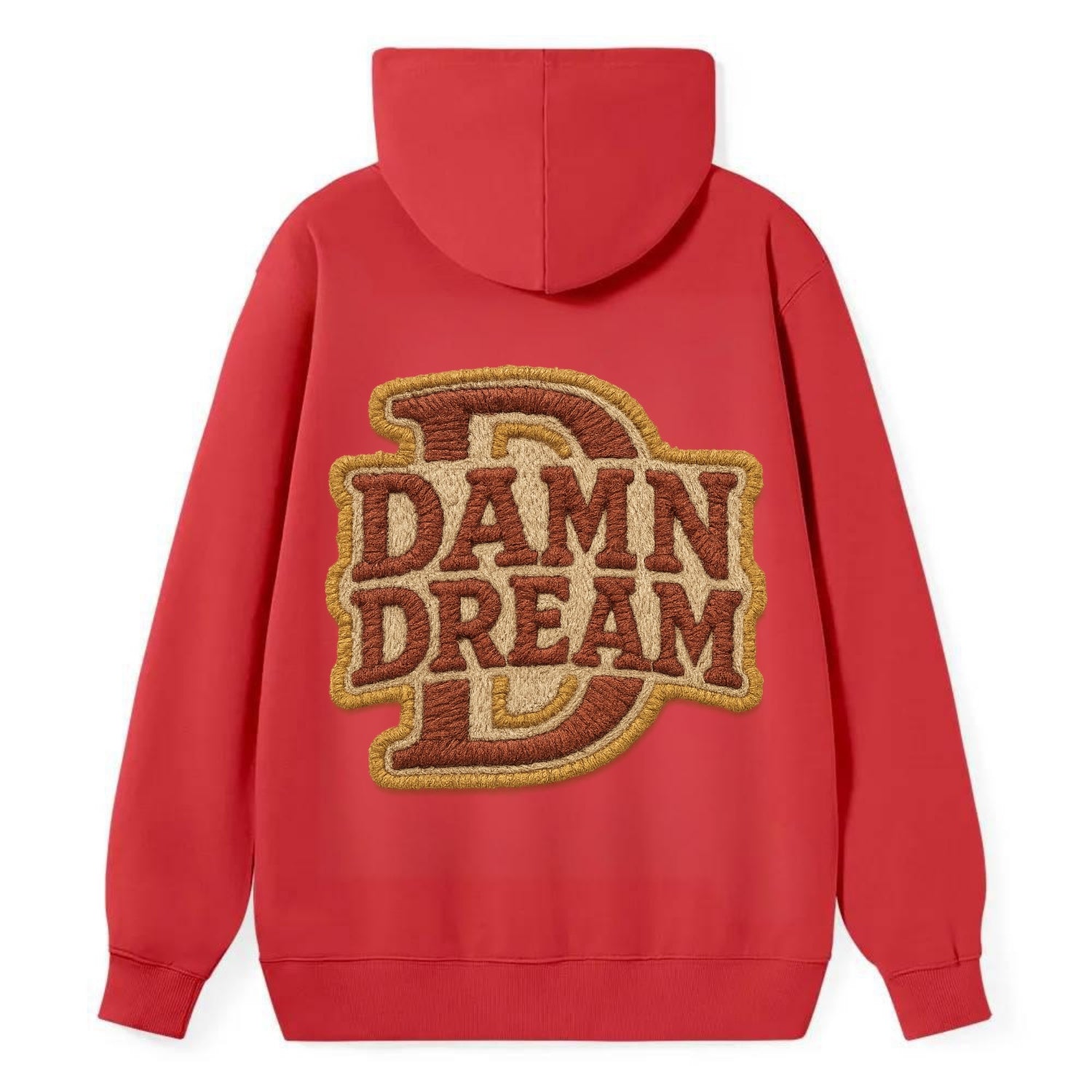 DAMN;DREAM BIG Motivational White Cap - Classic Pullover Hoodie - Red