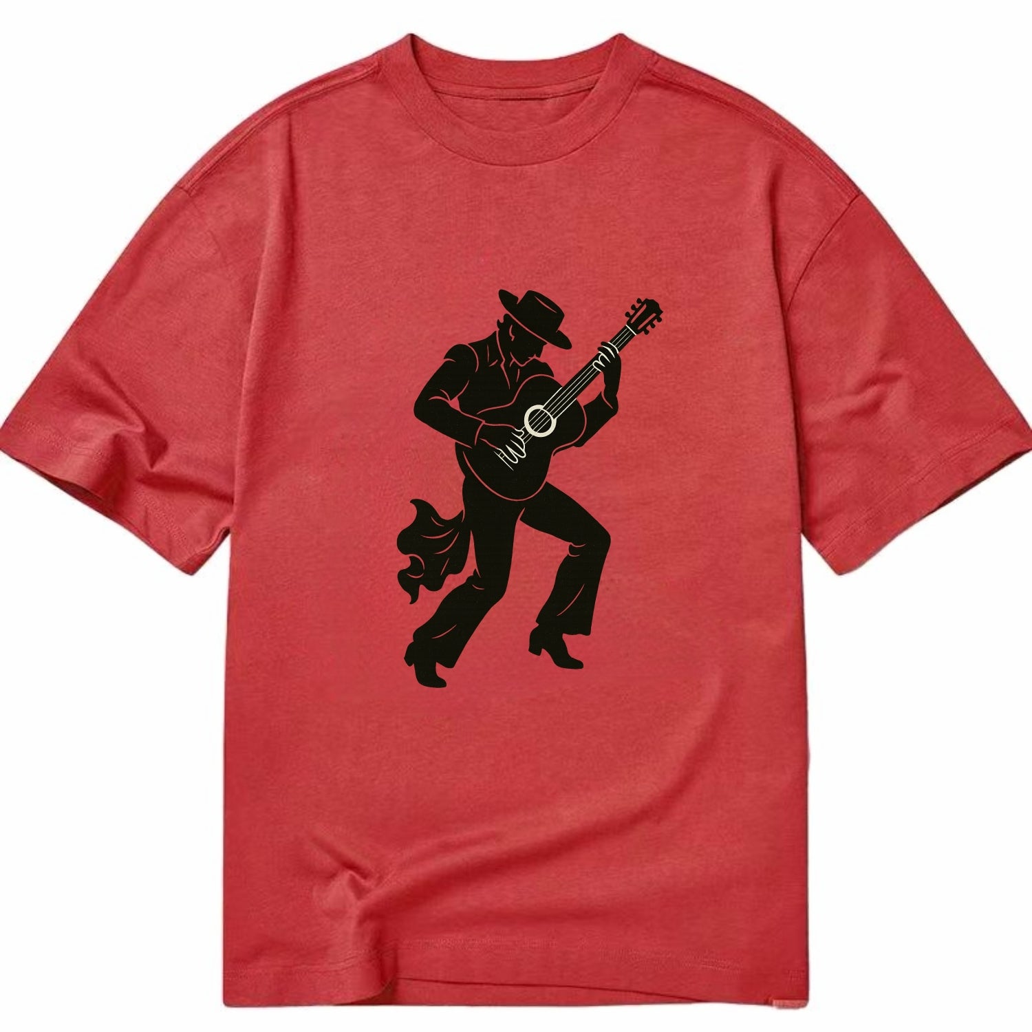Flamenco guitarist dramatic pose - Classic T-shirt - Red