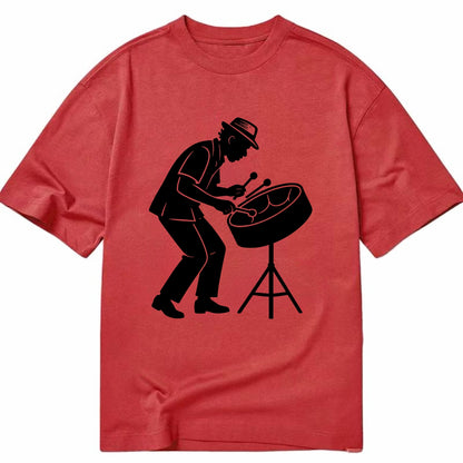 Steel drum player Caribbean rhythm - Classic T-shirt - Red