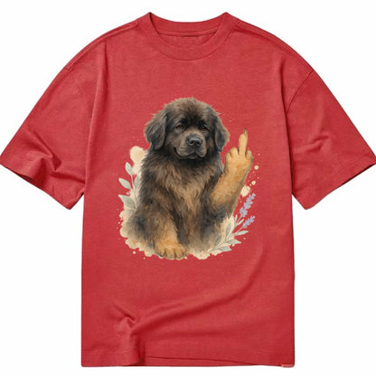 Newfoundland fluffy bear-like with webbed paws, massive gentle paw up - Classic T-shirt - Red