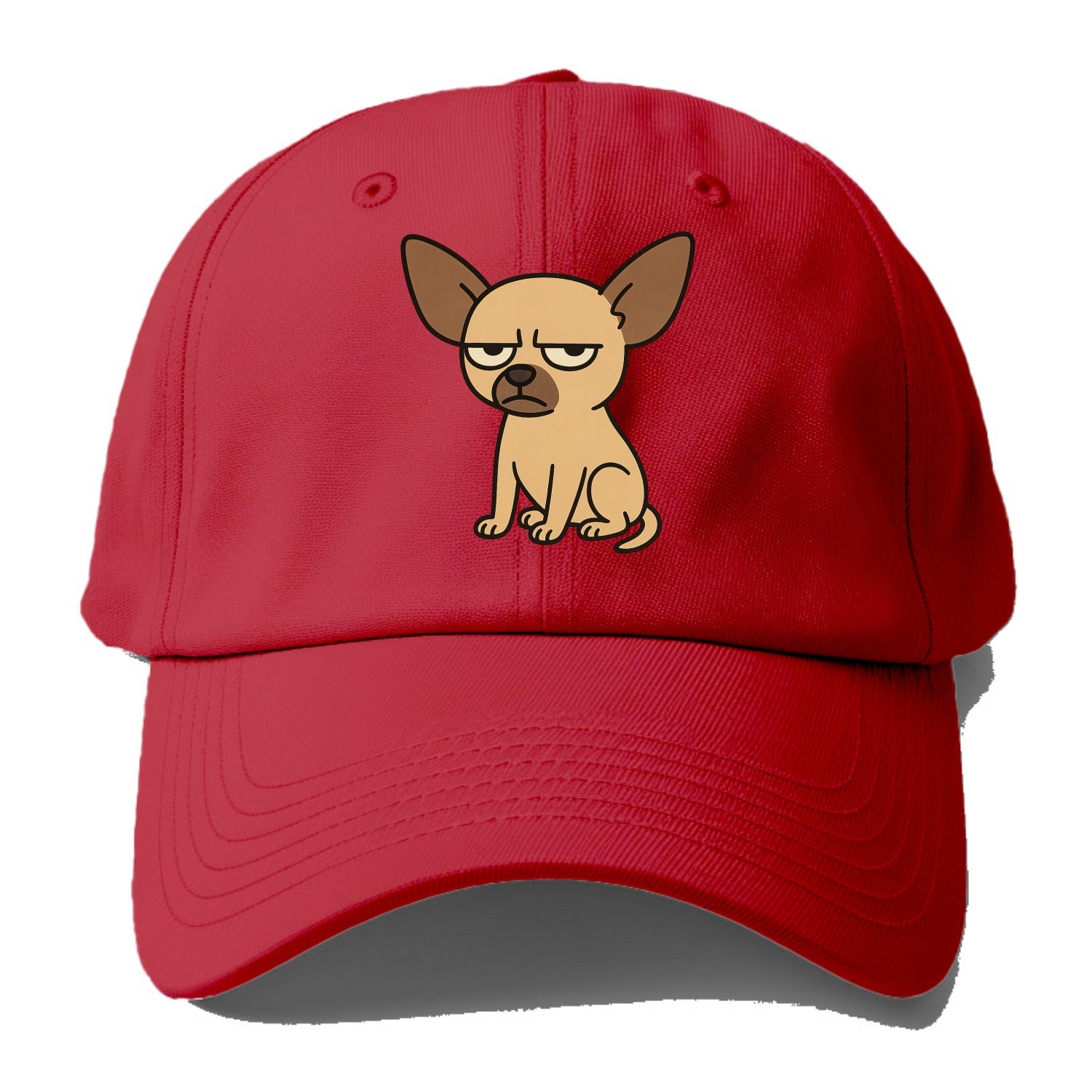 The Chihuahua Judging Silently - Baseball Cap - Red