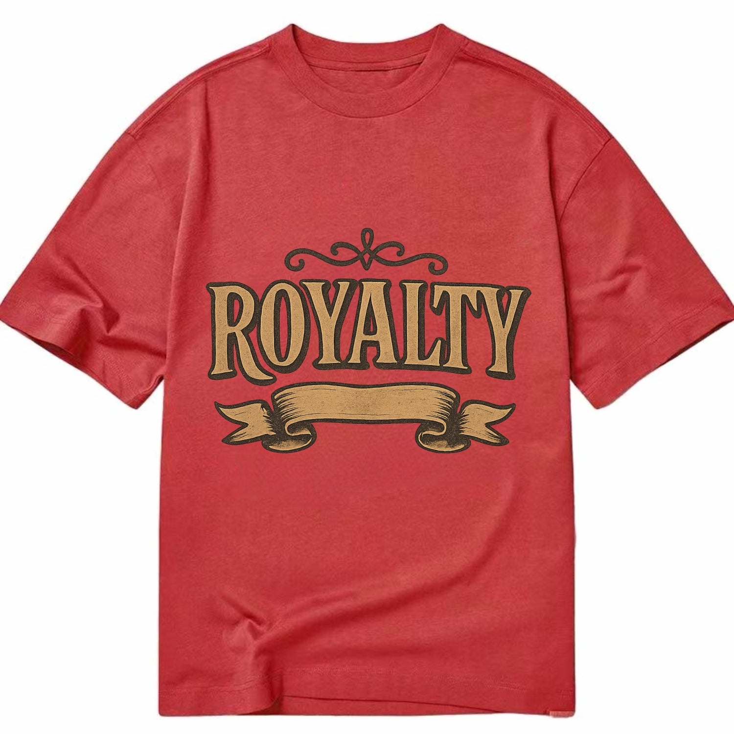 Bold typography design - "ROYALTY" - regal bearing, noble spirit - Classic T-shirt - Red