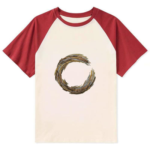 Enso Circle - Contrast Raglan T-shirt