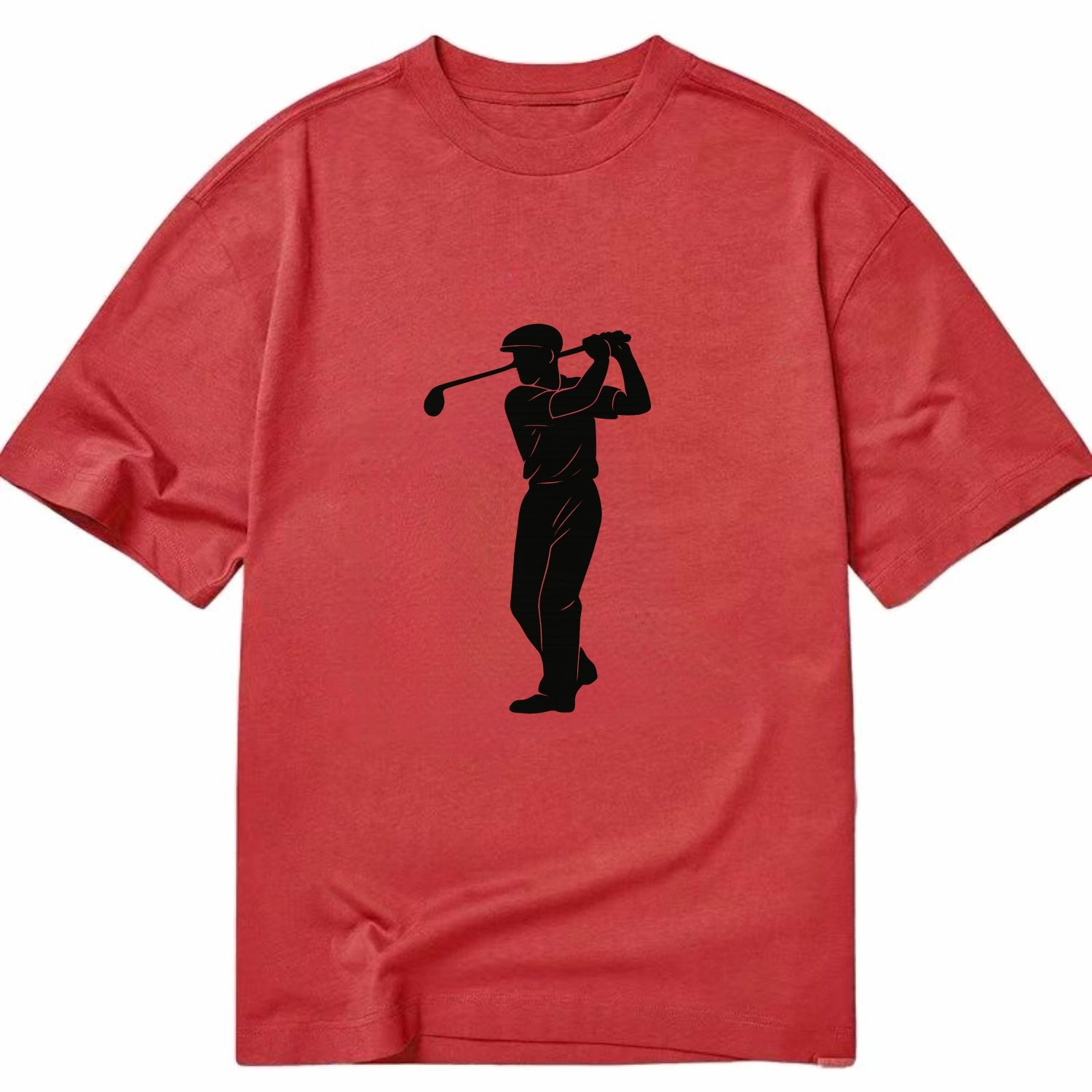 Golfer mid-swing with driver - Classic T-shirt - Red
