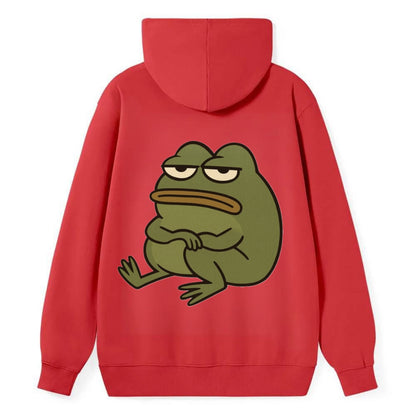 The Frog Judges Silently - Classic Pullover Hoodie - Red