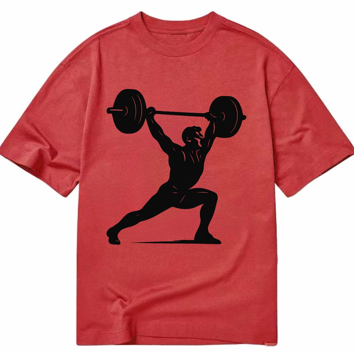 Weightlifter doing overhead snatch - Classic T-shirt - Red