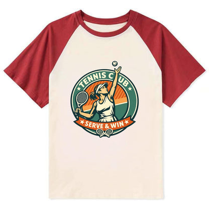Ace in Motion - Contrast Raglan T-shirt - Red